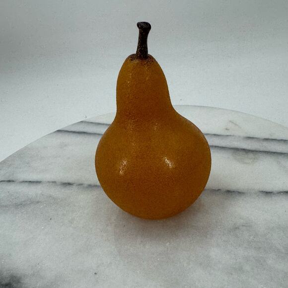 Signed handmade blown glass pear - Picture 2 of 6